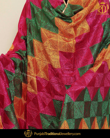 Satrangi Color Phulkari | Punjabi Traditional Jewellery Exclusive